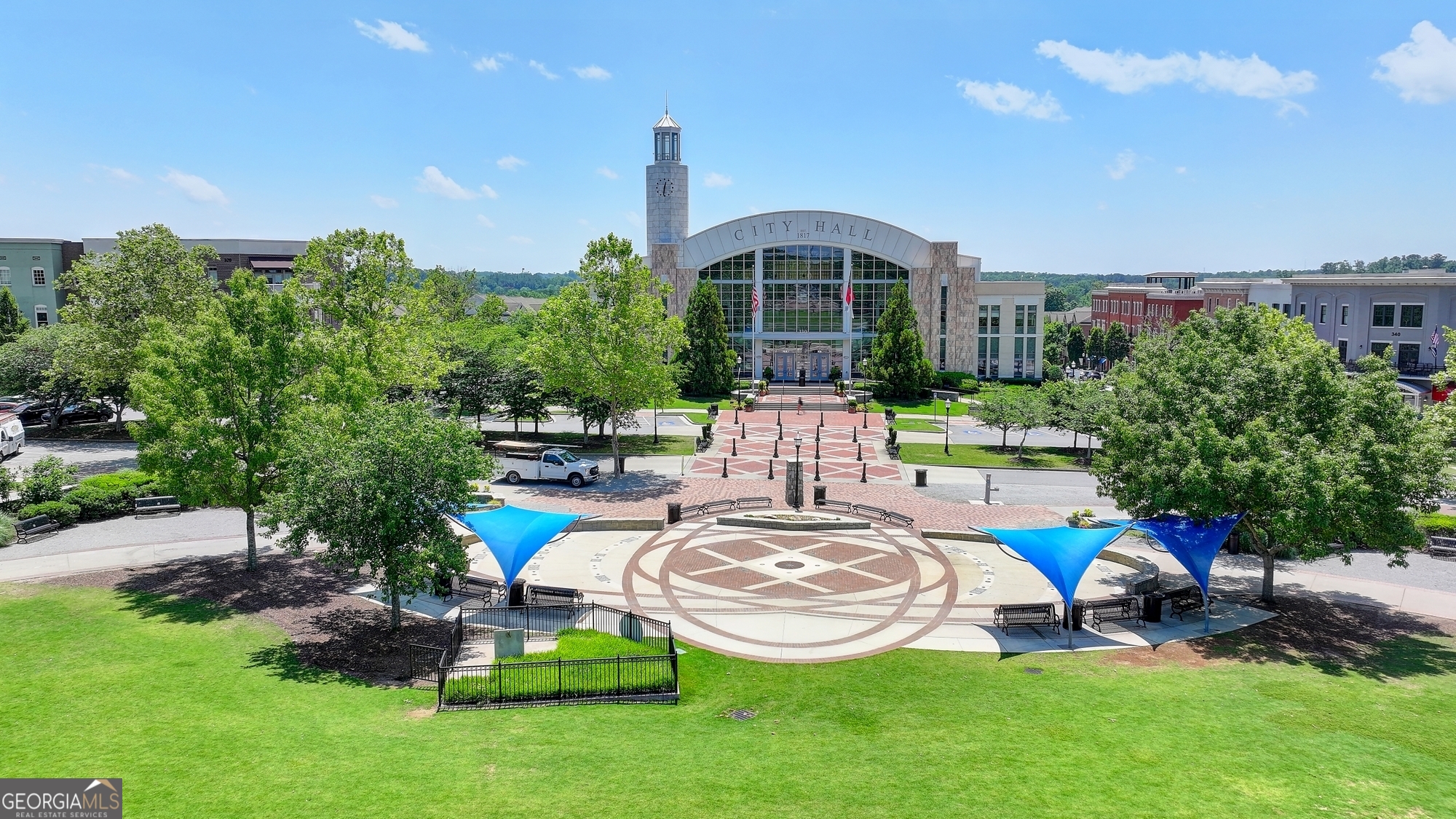 952 Cambron Cmns Trace Suwanee, GA 30024 - Photo 61 of 69 a swimming pool with outdoor seating and yard