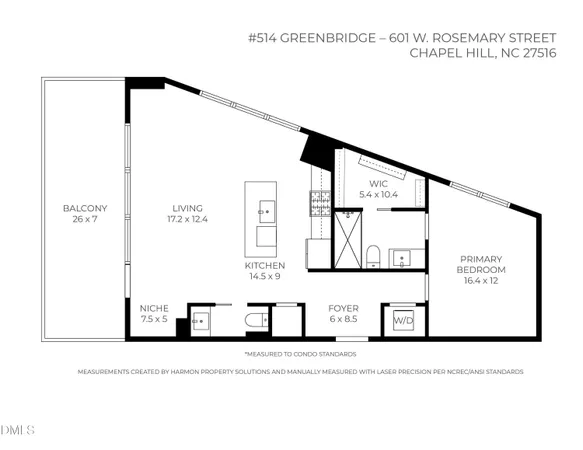 $600,000 | 601 West Rosemary Street, Unit 514, Chapel Hill, NC 27516