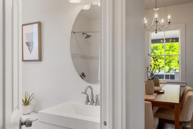 a view of a swimming pool with a lounge chairs