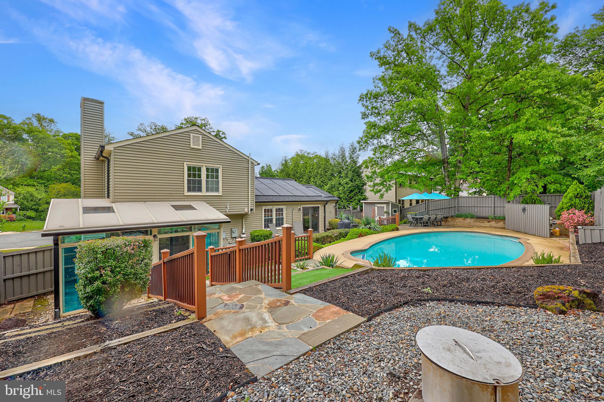 8311 Timber Brook Lane Springfield, VA 22153 - Photo 13 of 46 Pool / Firepit area / Florida Room w/ Hot Tub