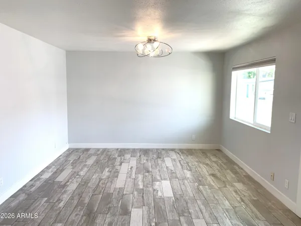 an empty room with window