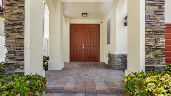 a view of a hallway with entryway