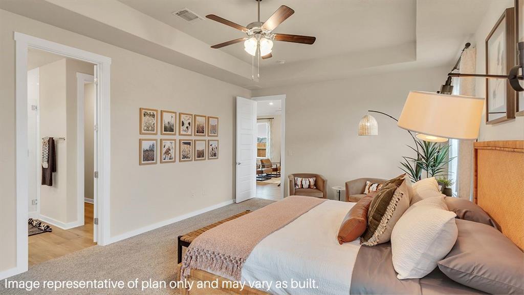 1620 Buckskin Road Oak Point, TX 75068 - Photo 15 of 26 a bedroom with bed and a cabinets