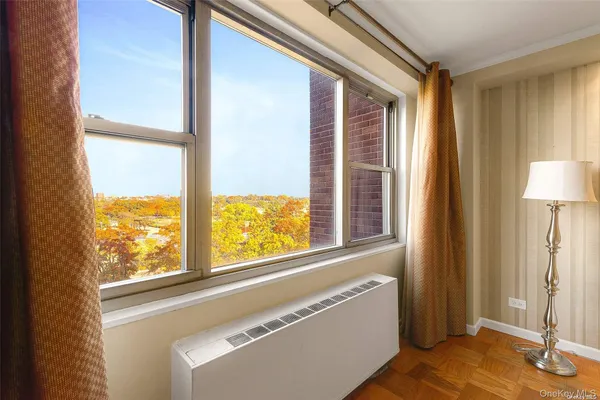 a view of a living room and a window