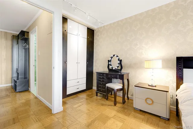 a view of a livingroom with furniture and furniture