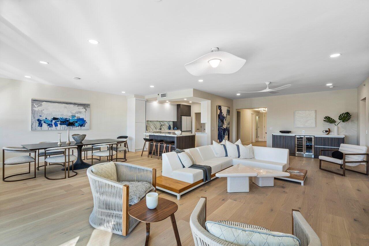 100 Mac Farlane Drive, Unit 2A Delray Beach, FL 33483 - Photo 10 of 28 a living room with fireplace furniture and a wooden floor
