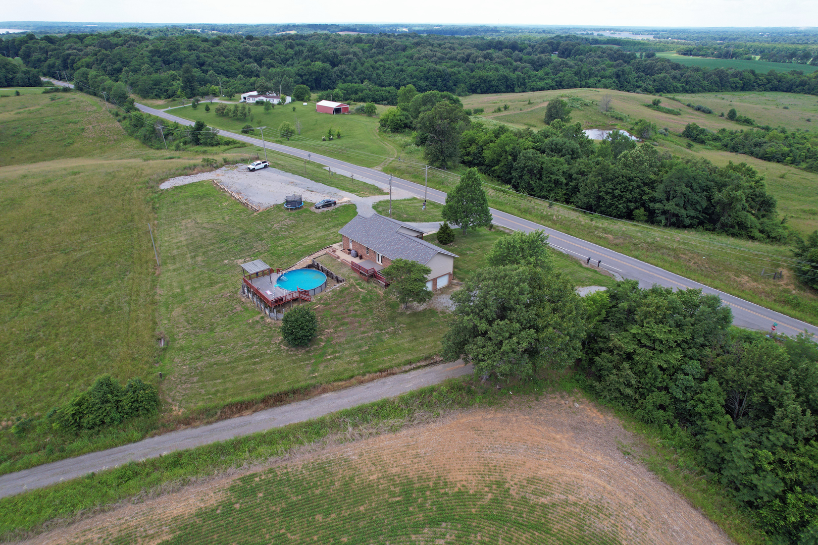 5488 Tick Ridge Road Grand Chain, IL 62941 - Photo 53 of 55 an aerial view of a house