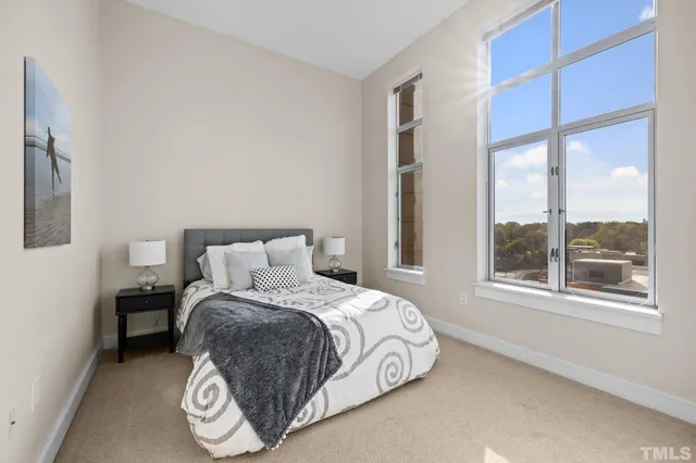 a view of a city with tall buildings