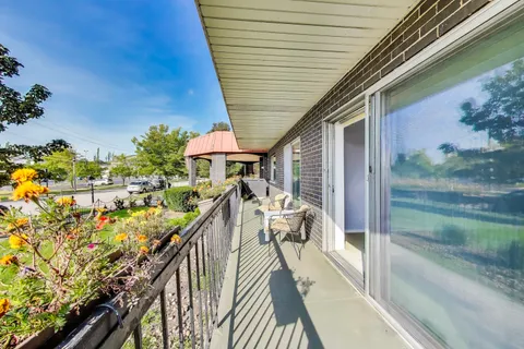a view of small space with racks on the wall