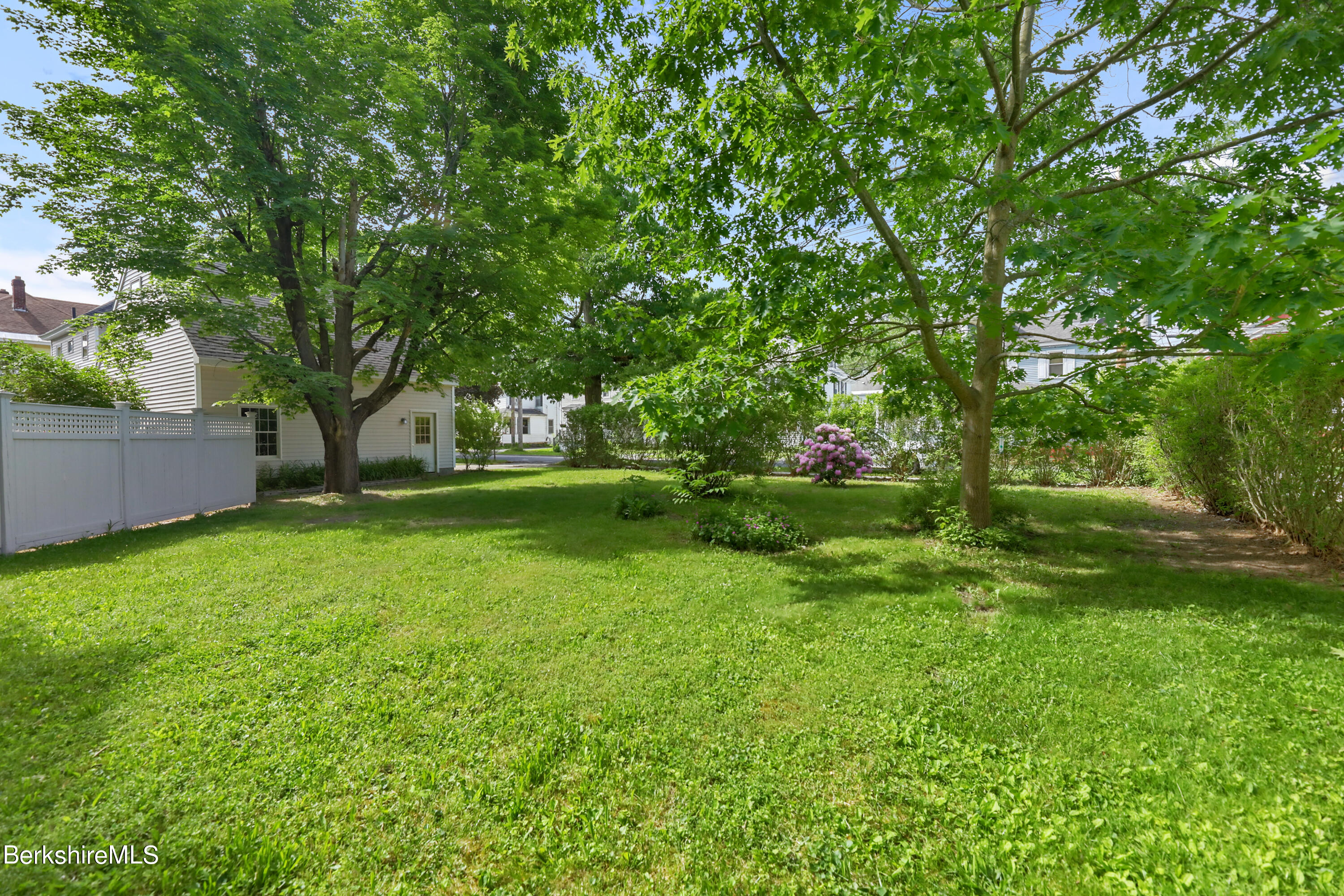 99 Lyman Street Pittsfield, MA 01201 - Photo 35 of 38 a view of a garden with a tree