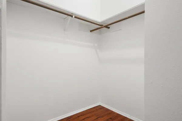 a view of small space with racks on the wall