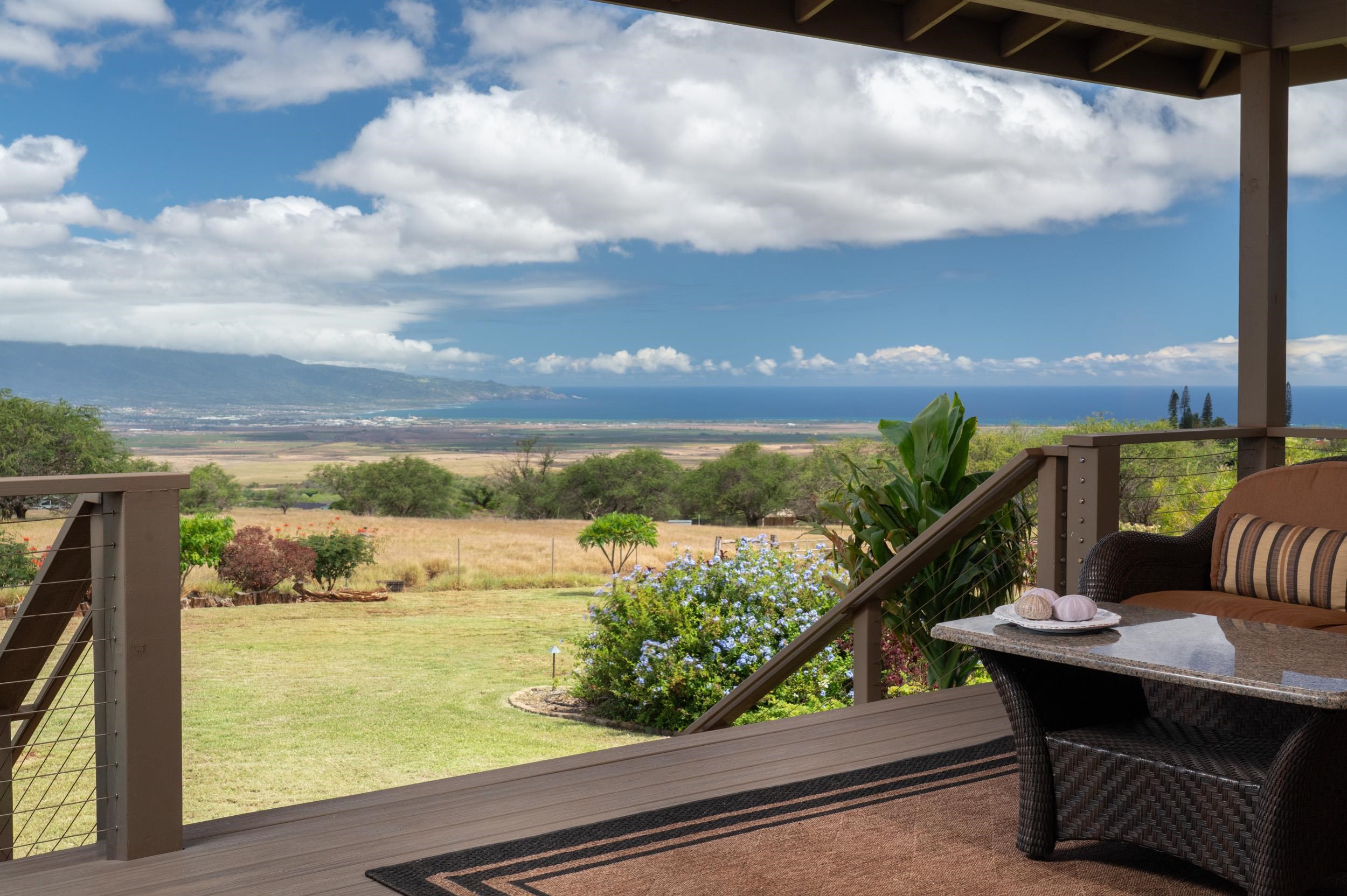 126 Hoomaikai Place Kula, HI 96790 - Photo 30 of 50 a view of a balcony with lake view and mountain view