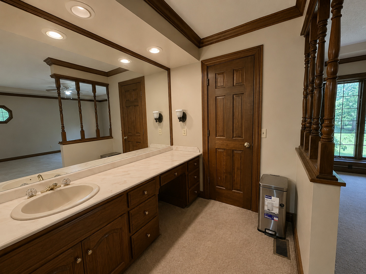 5996 South US 45 Road Metropolis, IL 62960 - Photo 18 of 41 a bathroom with a double vanity sink and a mirror