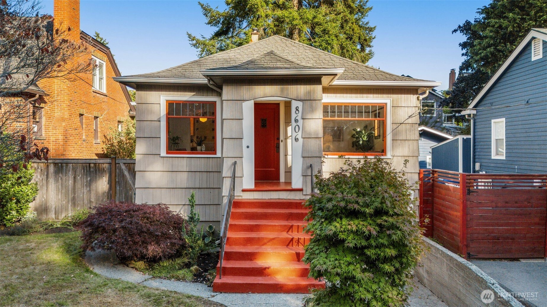 a front view of a house