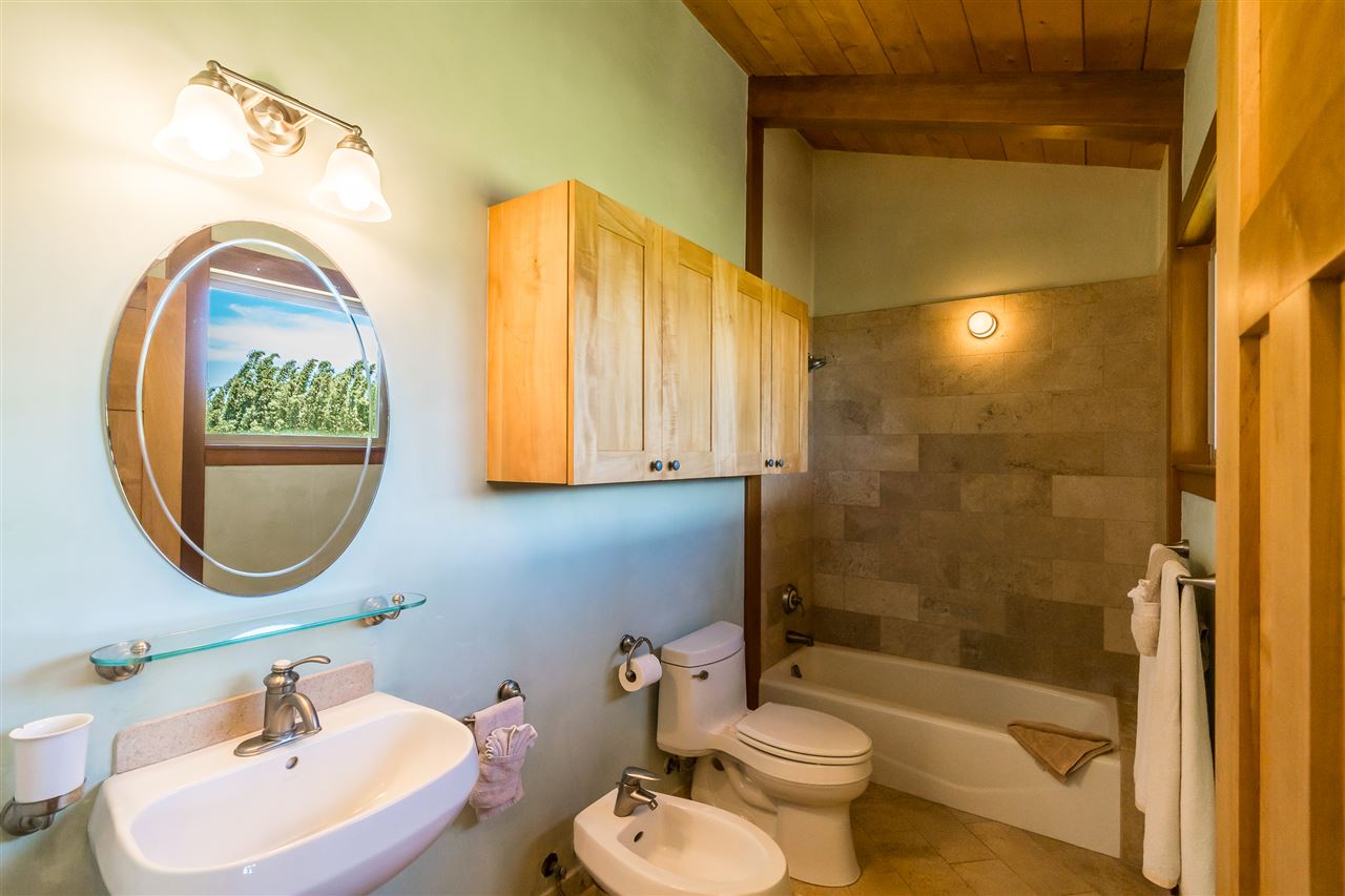 770 North Honokala Road, Unit A Haiku, HI 96708 - Photo 18 of 30 a bathroom with a sink a toilet and a mirror