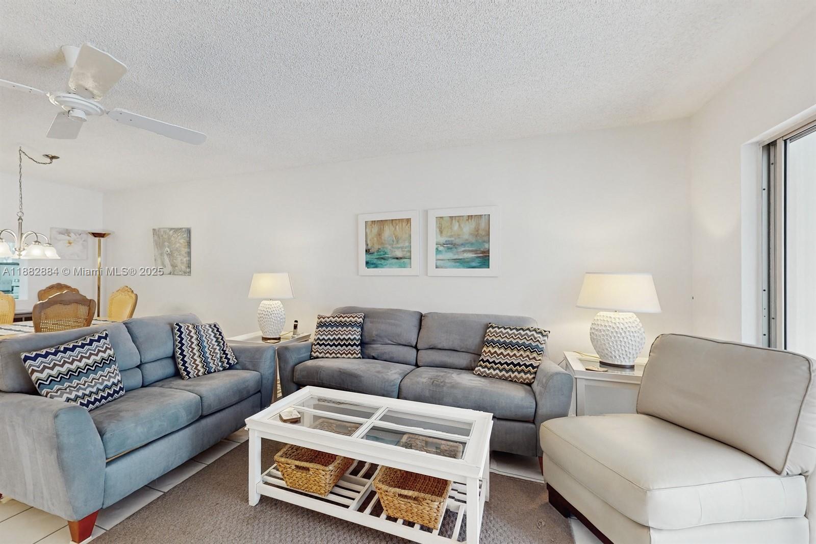 1501 South Ocean Boulevard, Unit 301 Lauderdale-by-the-Sea, FL 33062 - Photo 4 of 17 a living room with furniture and a couch