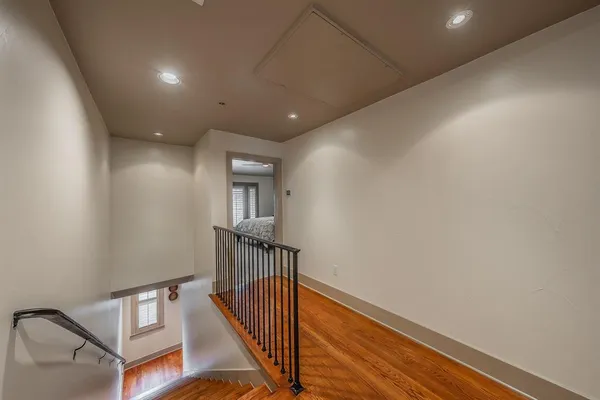 a view of staircase with empty space