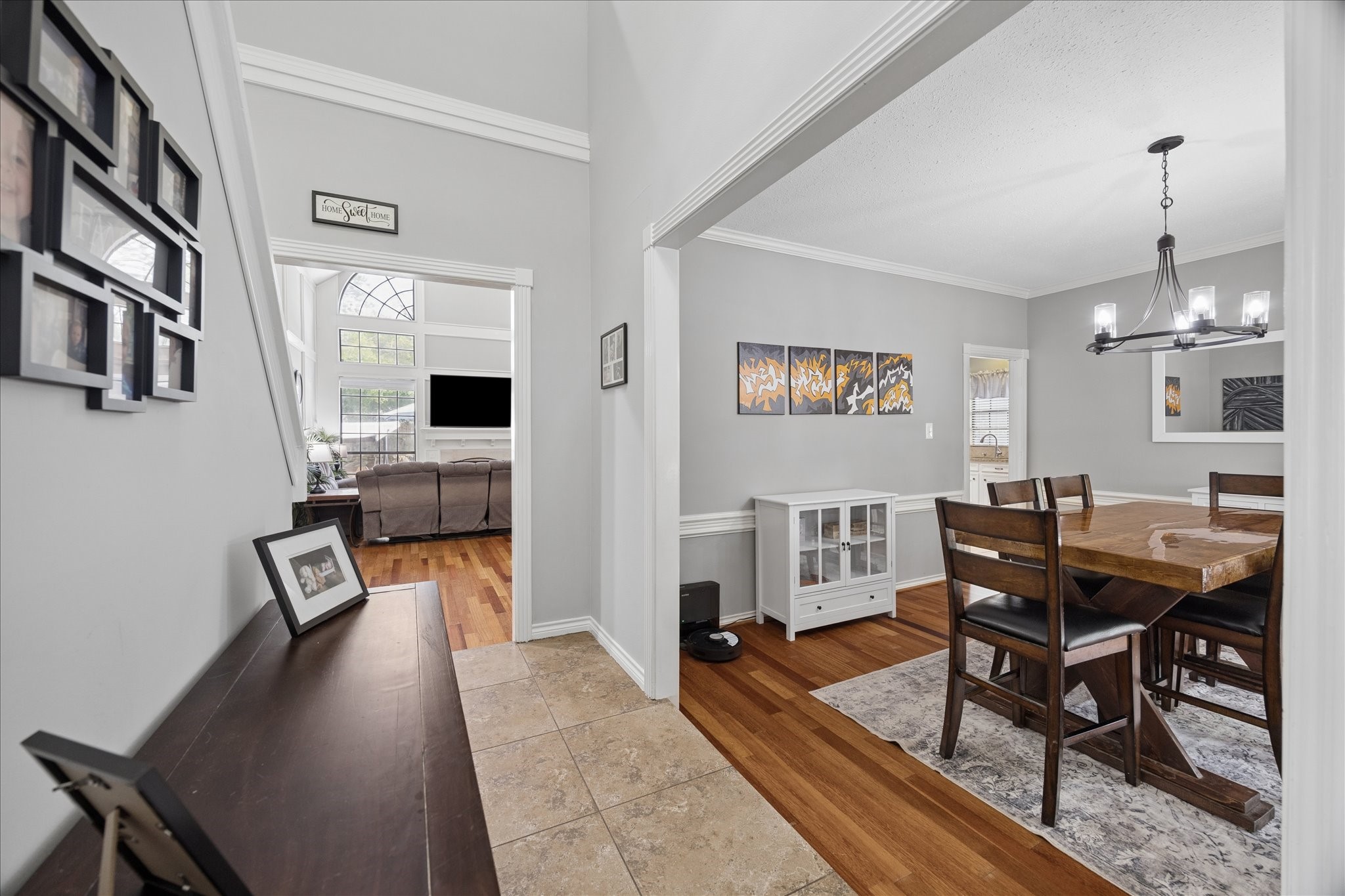 5823 Ashmere Lane Spring, TX 77379 - Photo 7 of 29 a living room with furniture and a flat screen tv