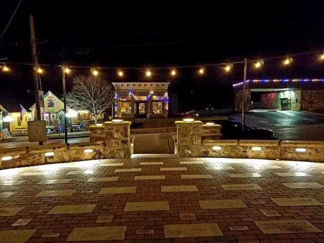 a view of a water with an entryway