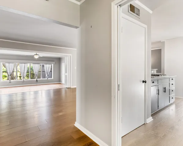 a view interior of a house with wooden floor