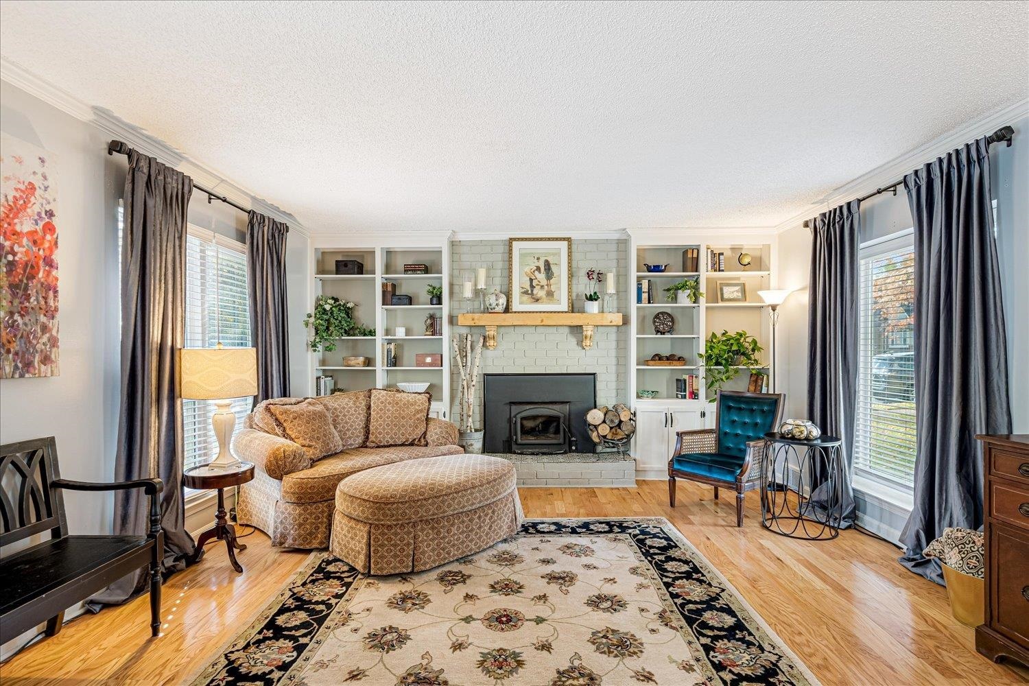 9516 El Hill Road Lakeland, TN 38002 - Photo 4 of 25 a living room with furniture and a fireplace