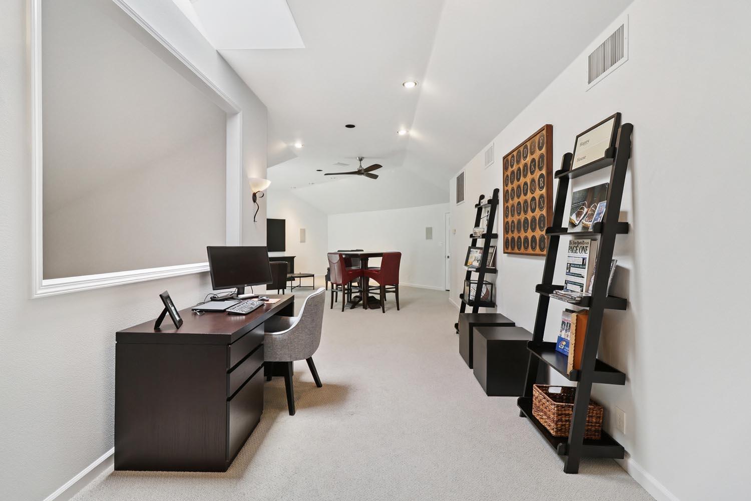 51 Covered Bridge Road Carmichael, CA 95608 - Photo 61 of 86 a view of a workspace with furniture and stairs