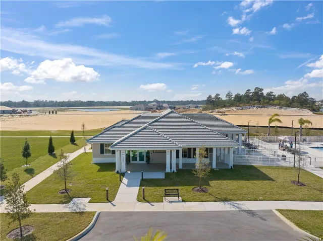 a view of a city with an ocean view