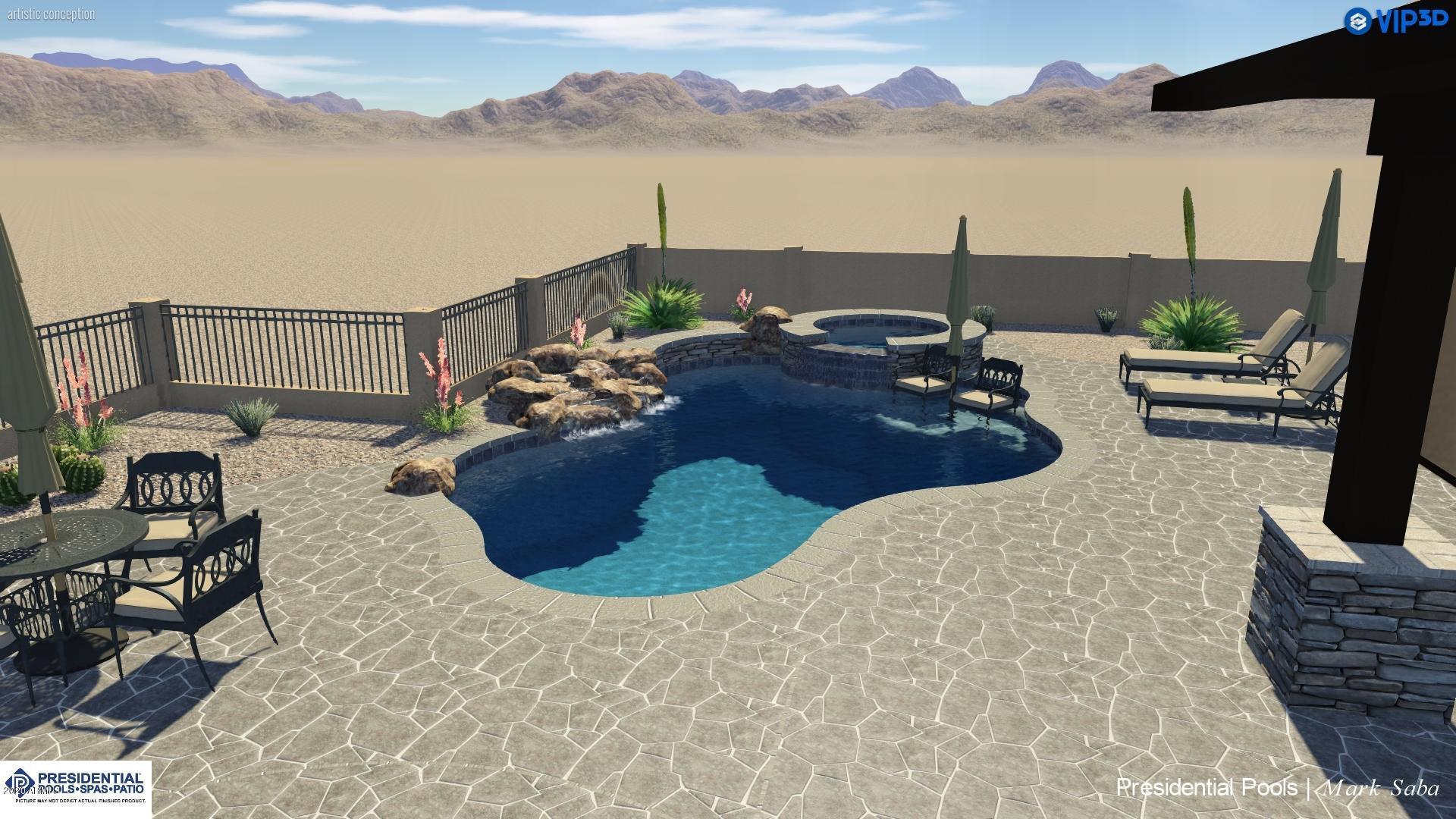 26817 North Sandstone Springs Road Rio Verde, AZ 85263 - Photo 38 of 42 Sandstone pool rendering