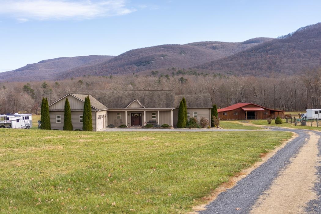 2564 Mt Torrey Road Lyndhurst, VA 22952 - Photo 12 of 64 an aerial view of residential houses with outdoor space and mountain view