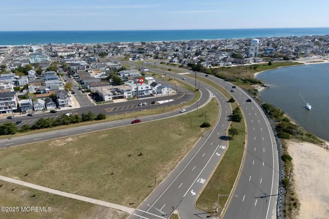 an aerial view of a city