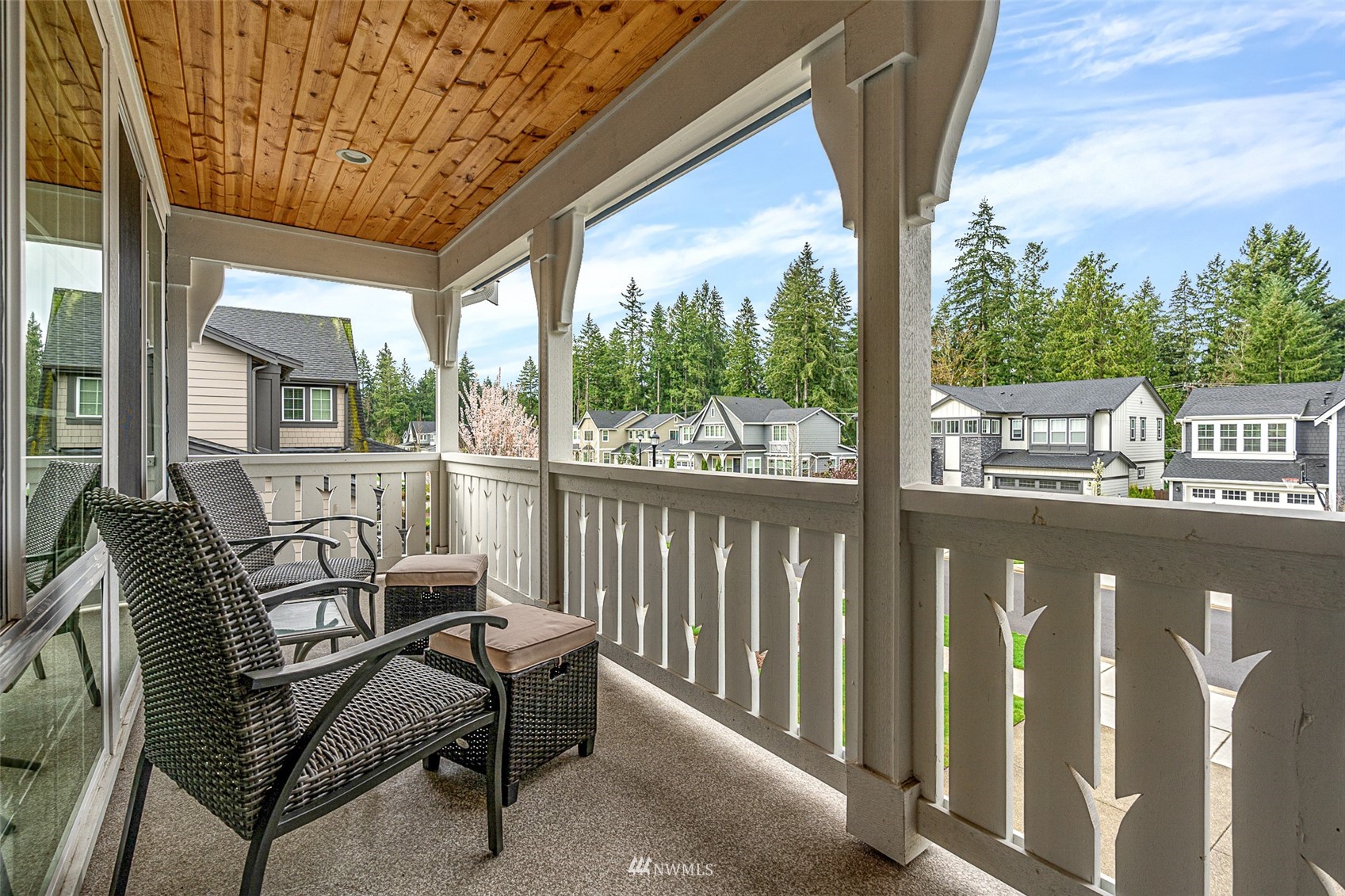 14408 160th Court Southeast Renton, WA 98059 - Photo 33 of 40 a view of a chairs and table in the balcony