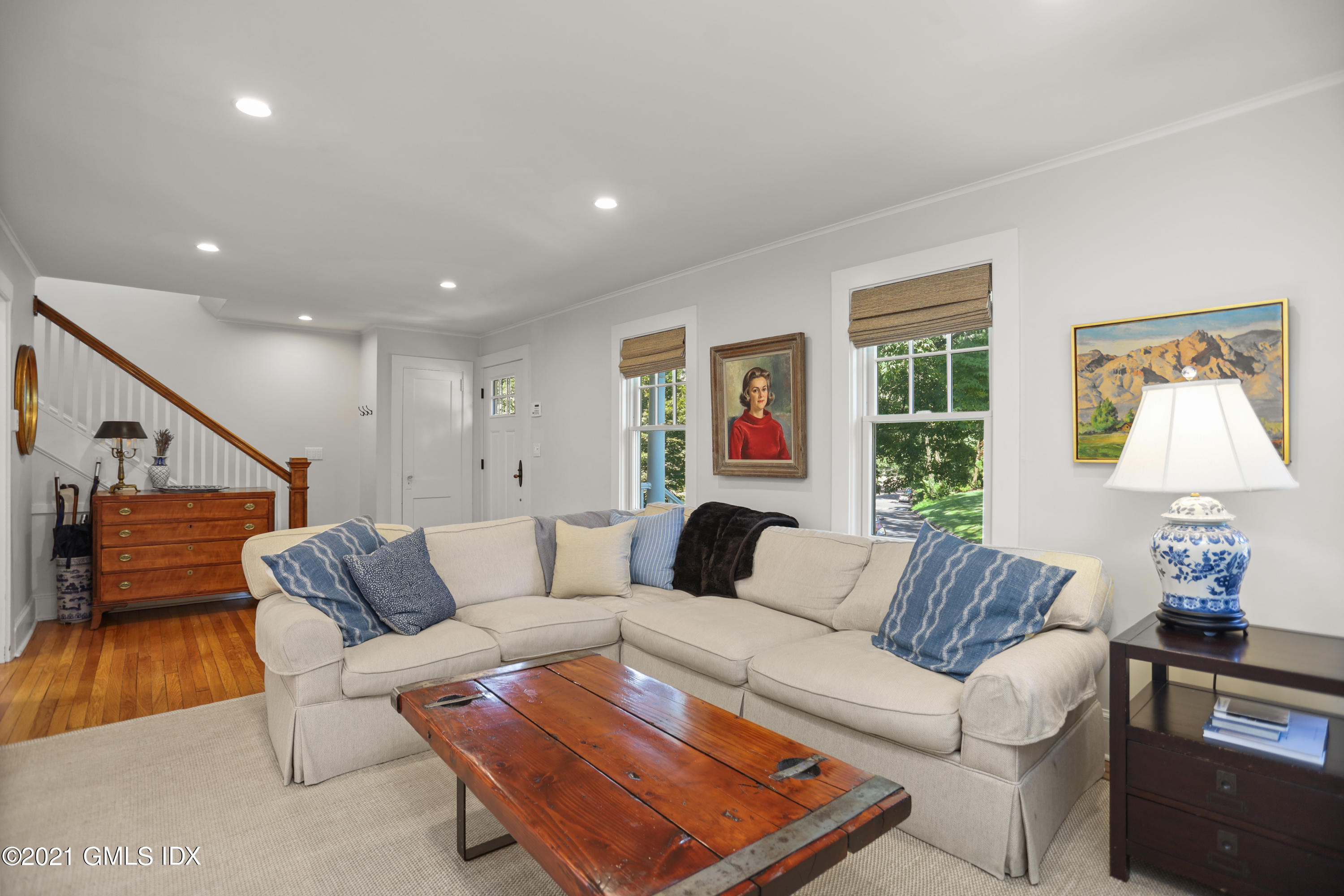 20 Ridge Road Cos Cob, CT 06807 - Photo 7 of 31 a living room with furniture and a potted plant