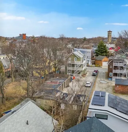 an aerial view of multiple house