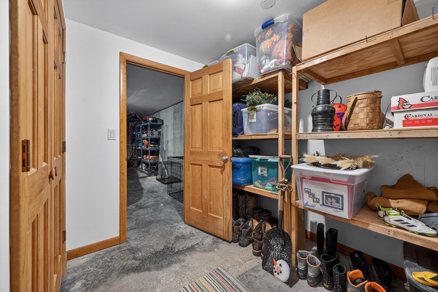 14091 Stamper Road Moores Hill, IN 47032 - Photo 29 of 49 Basement storage