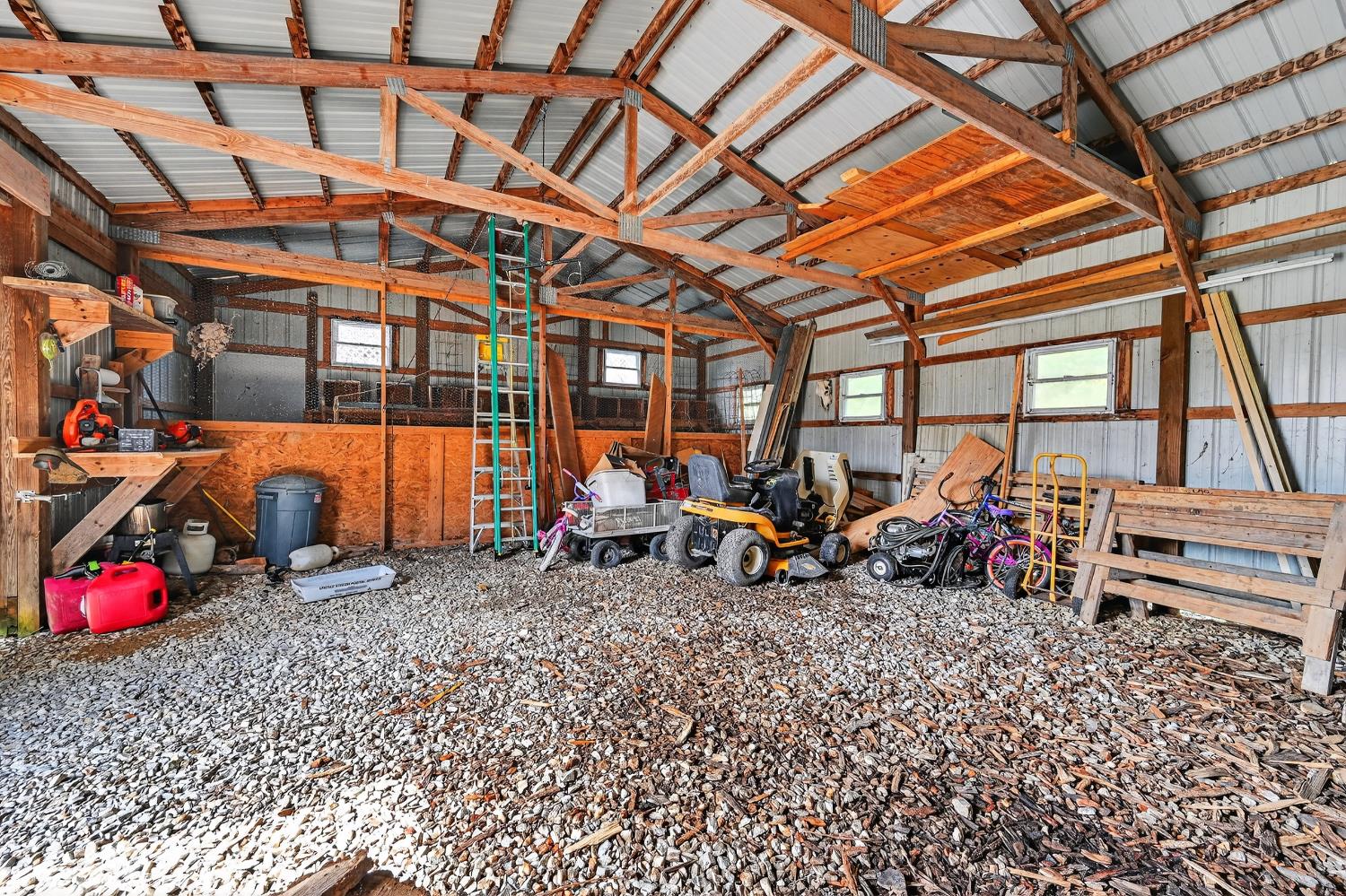 14091 Stamper Road Moores Hill, IN 47032 - Photo 37 of 49 Interior of pole barn