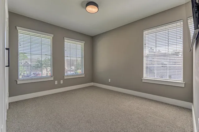 a building outdoor space with patio furniture