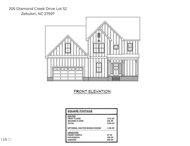 $449,500 | 205 Diamond Creek Drive, Zebulon, NC 27597