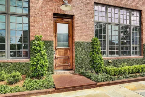 front view of a brick house