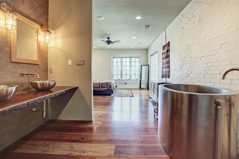 a lobby with furniture and window