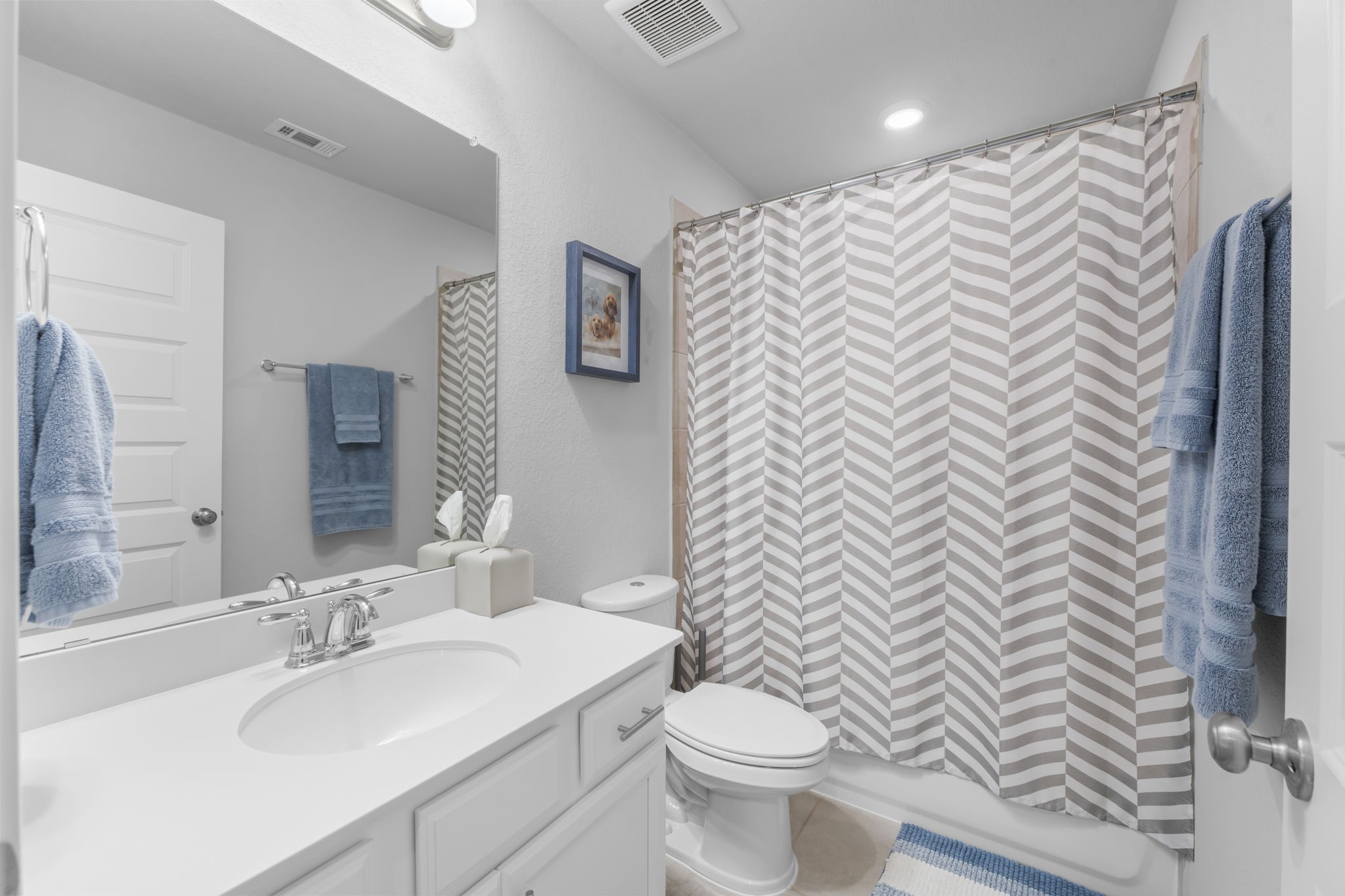 18581 Meadow Point Lane Montgomery, TX 77316 - Photo 26 of 44 a bathroom with a sink toilet and mirror