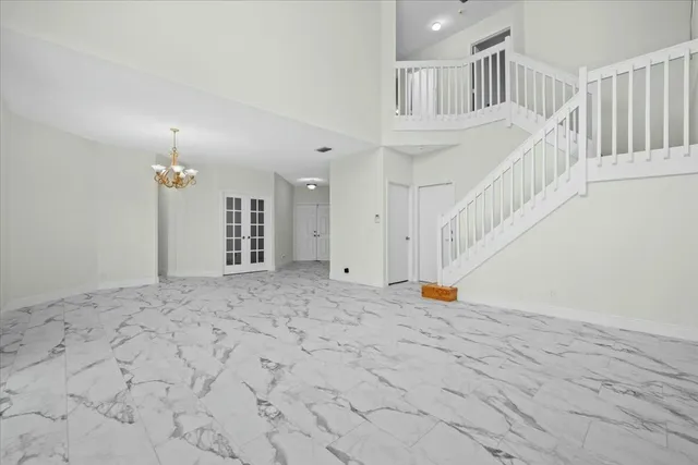 a view of an entryway with staircase