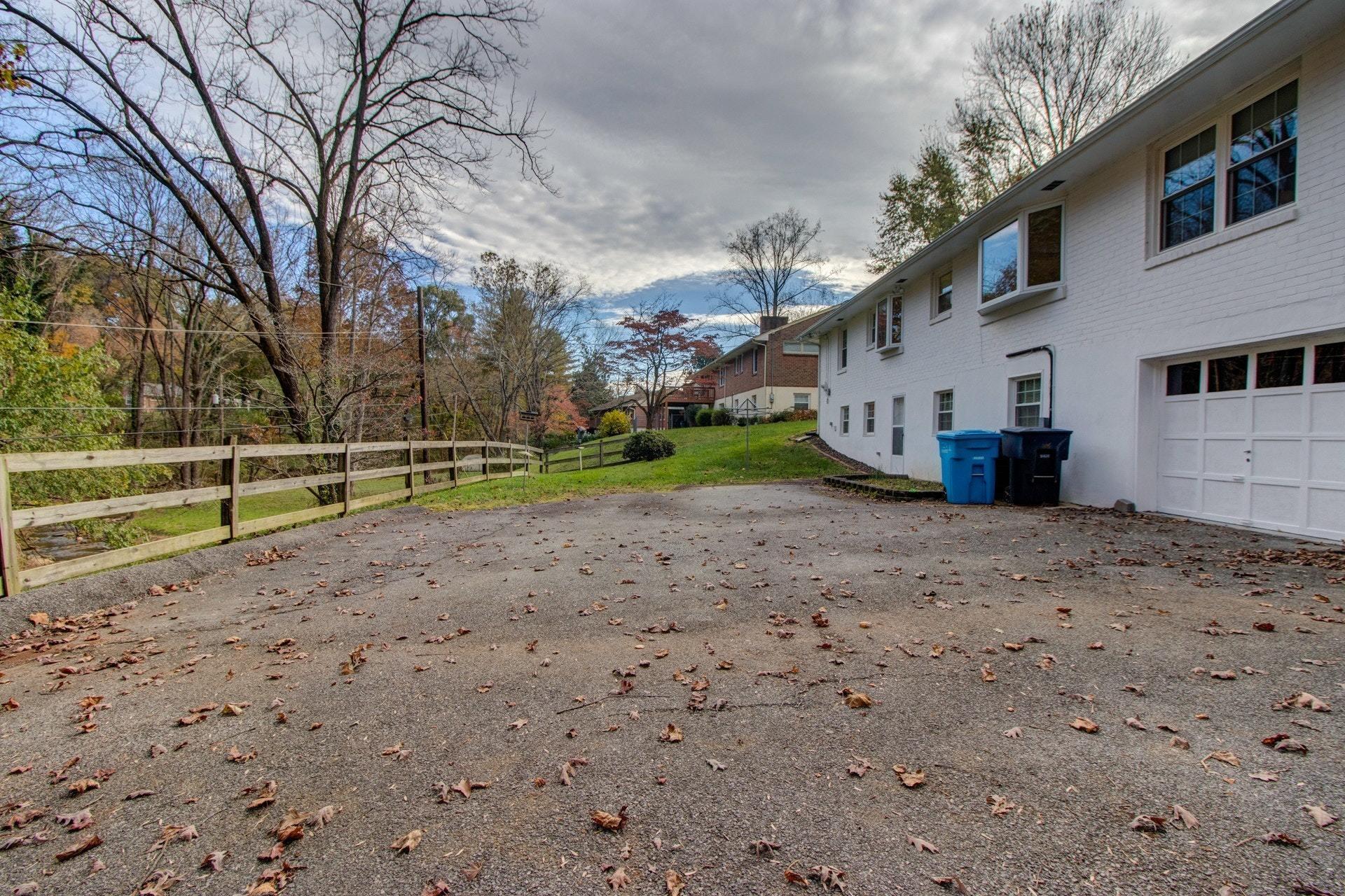 Paved Driveway to Rear of Home