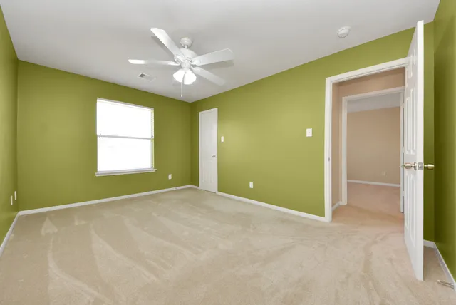 a view of a livingroom with a window