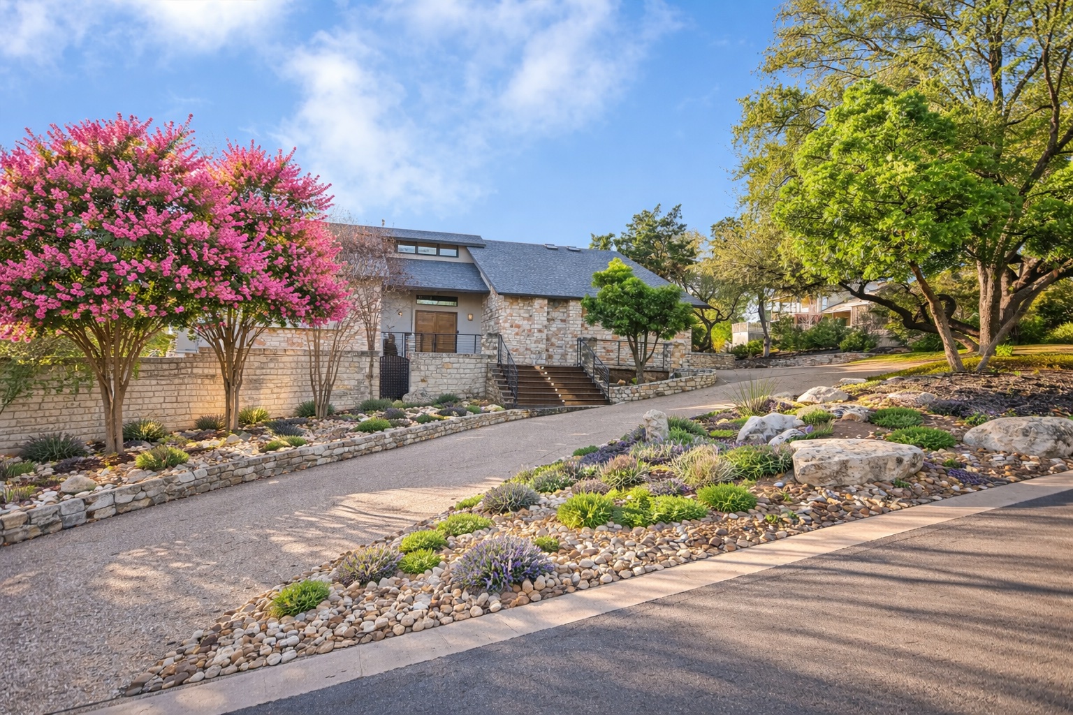 14 Rob Roy Road Austin, TX 78746 - Photo 3 of 40 a front view of a house with a yard