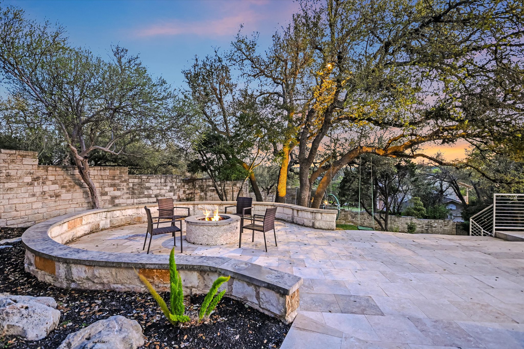 14 Rob Roy Road Austin, TX 78746 - Photo 36 of 40 a view of a backyard with sitting area