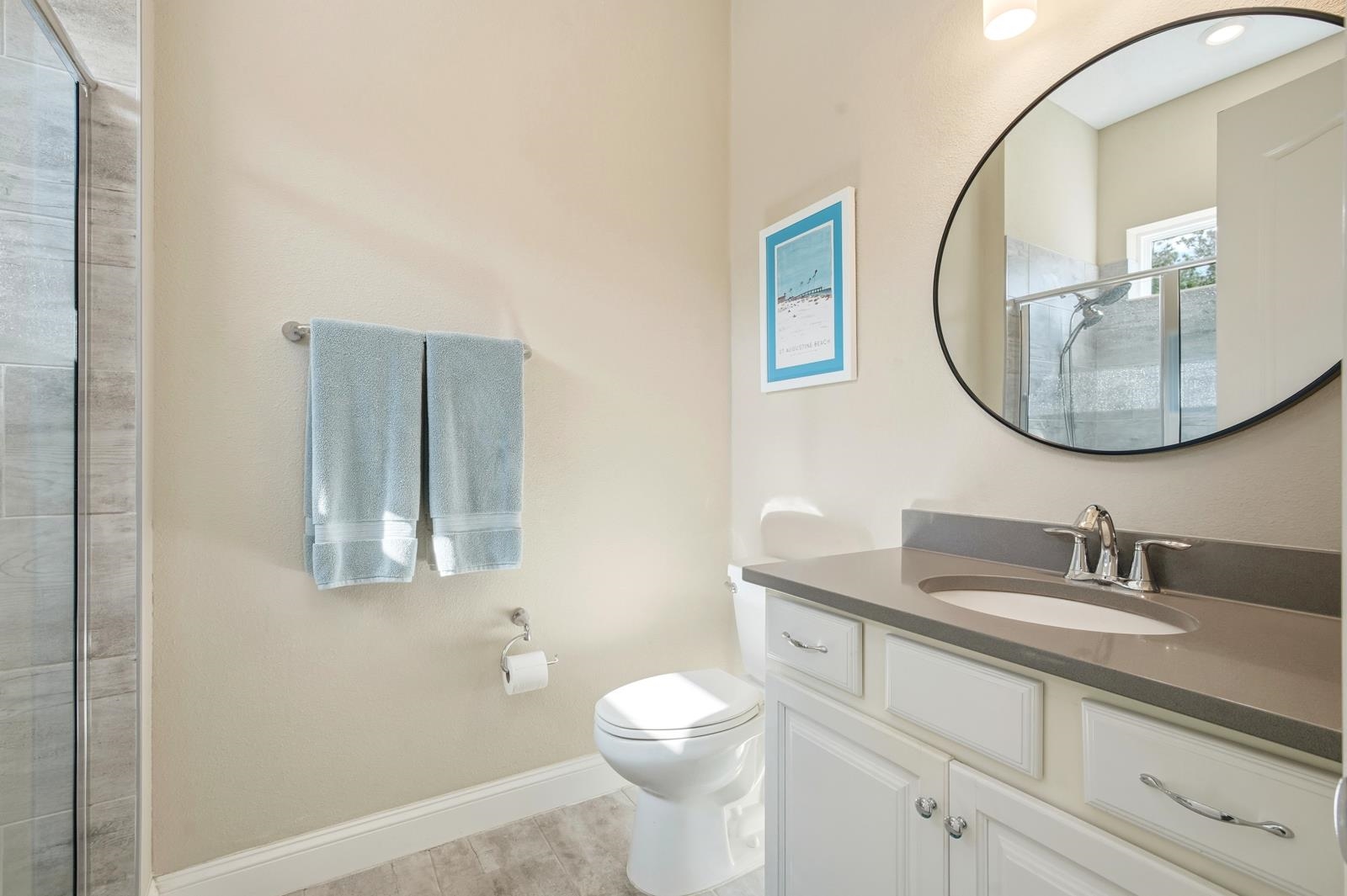 170 Antolin Way St. Augustine, FL 32095 - Photo 40 of 85 a bathroom with a toilet a sink a mirror and vanity