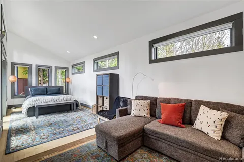 a living room with furniture and a couch