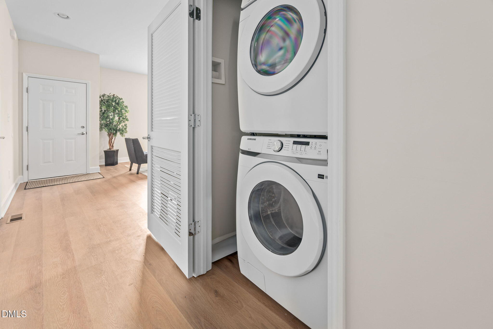 1106 South Blount Street Raleigh, NC 27601 - Photo 19 of 33 a view of a hallway with washer and dryer