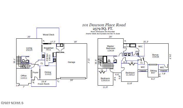 101 Dawson Place Road Jacksonville, NC 28540 - Photo 55 of 55 Floor Plan
