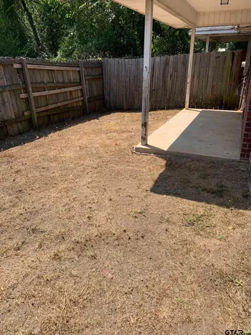 a backyard of a house